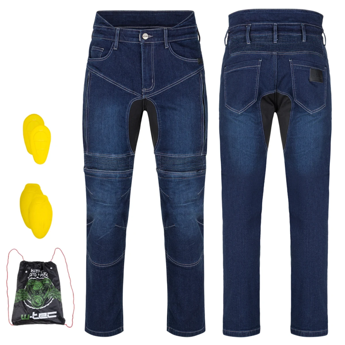 Pánske moto jeansy W-TEC Biterillo Evo Farba čierna, · záber 1