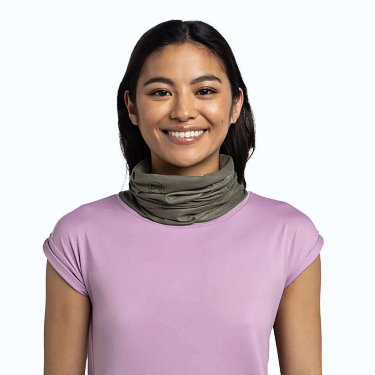 Multifunkčná šatka BUFF COOLNET UV SOLID KHAKI · záber 3