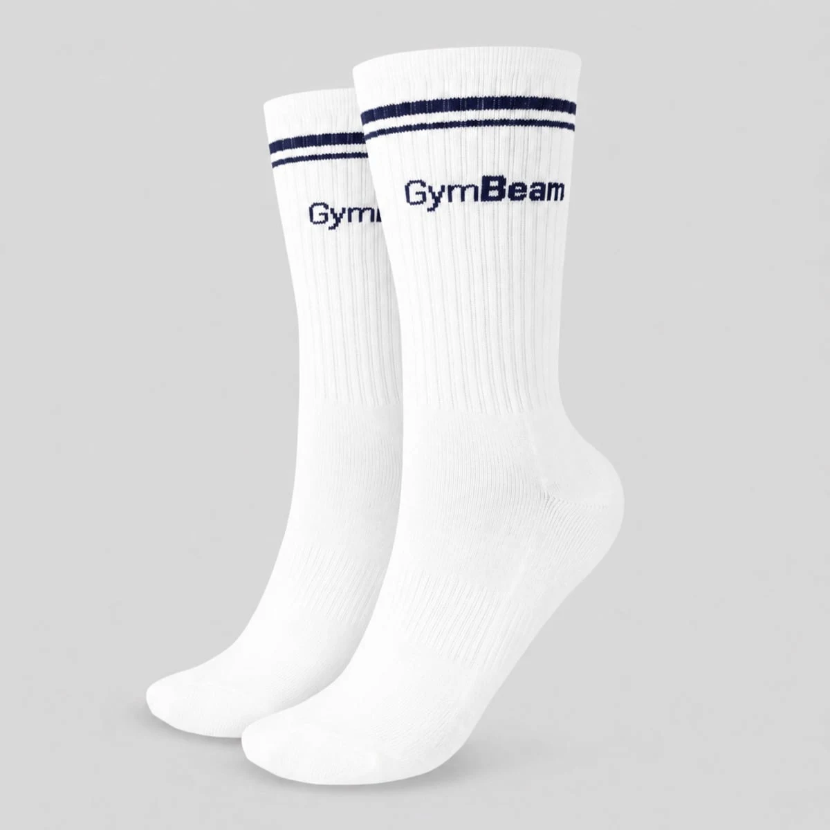 GymBeam Ponožky Crew White - Velikost: L | Barva: Biela | Hmotnost: 0,052 kg | Balení: 215 · záber 1