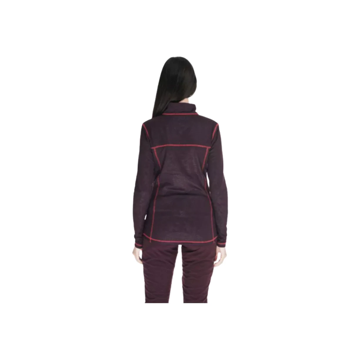 Dámska lyžiarska mikina s 1 2 zipsom FUNDANGO Vanda-398-aubergine · záber 3