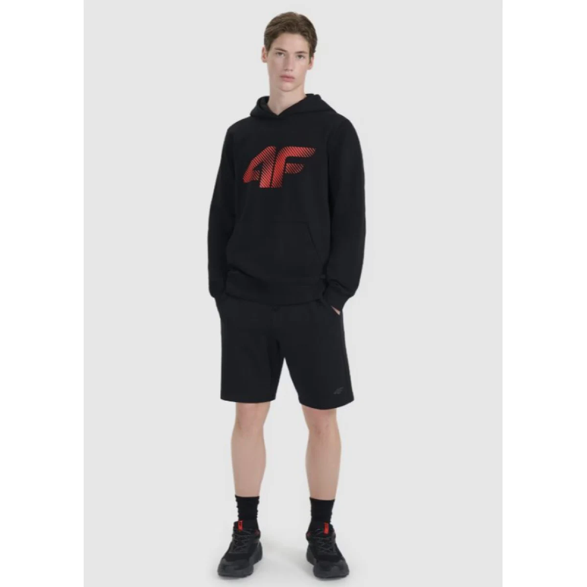 Pánská mikina s kapucí 4F SWEATSHIRT M1766-020S-DEEP BLACK · záber 4