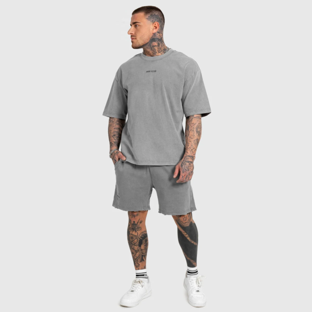 Pánska súprava Iron Aesthetics X Washed, sivá · záber 5
