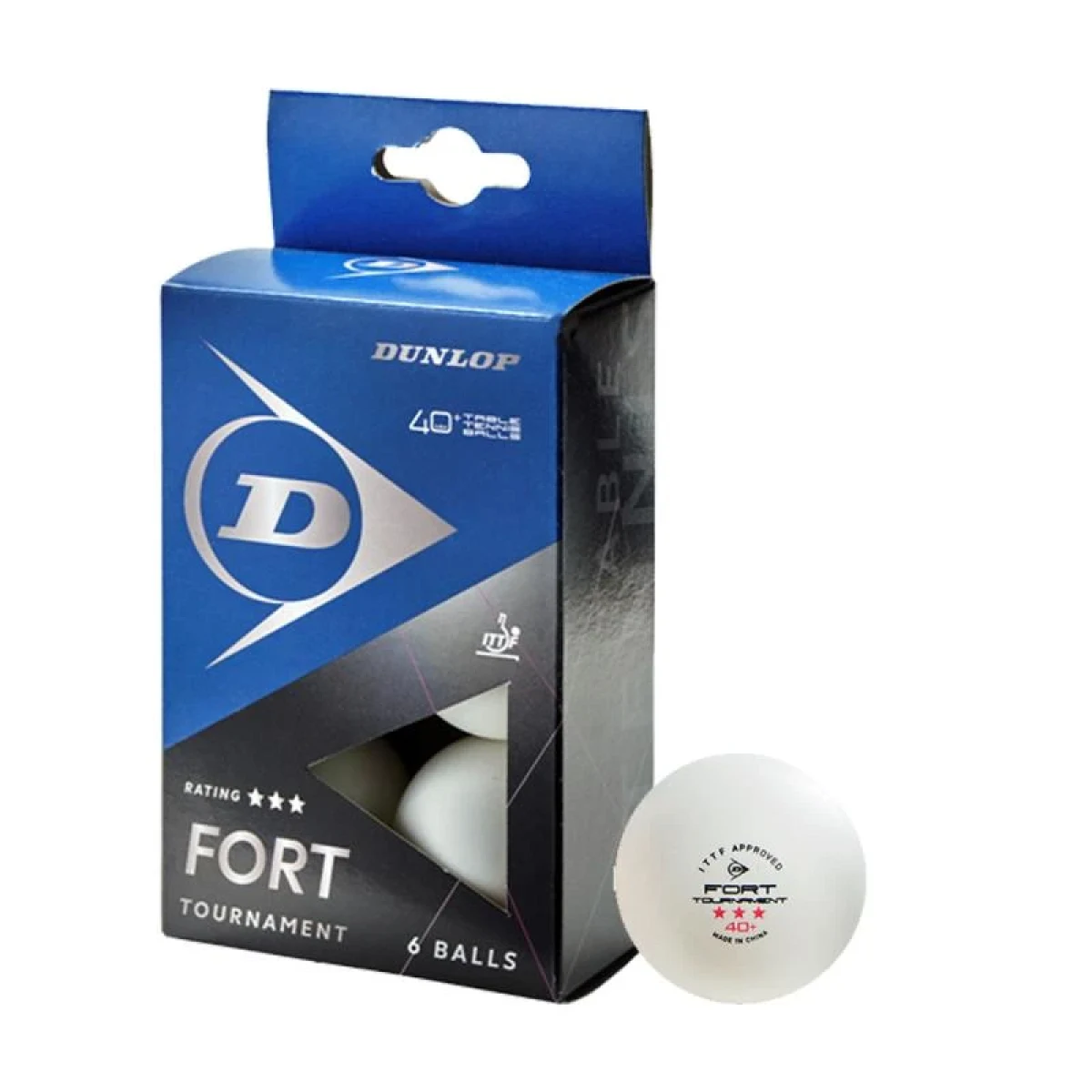 DUNLOP Fort Tournament 40+ *** ITTF (6 ks) bílý · záber 1