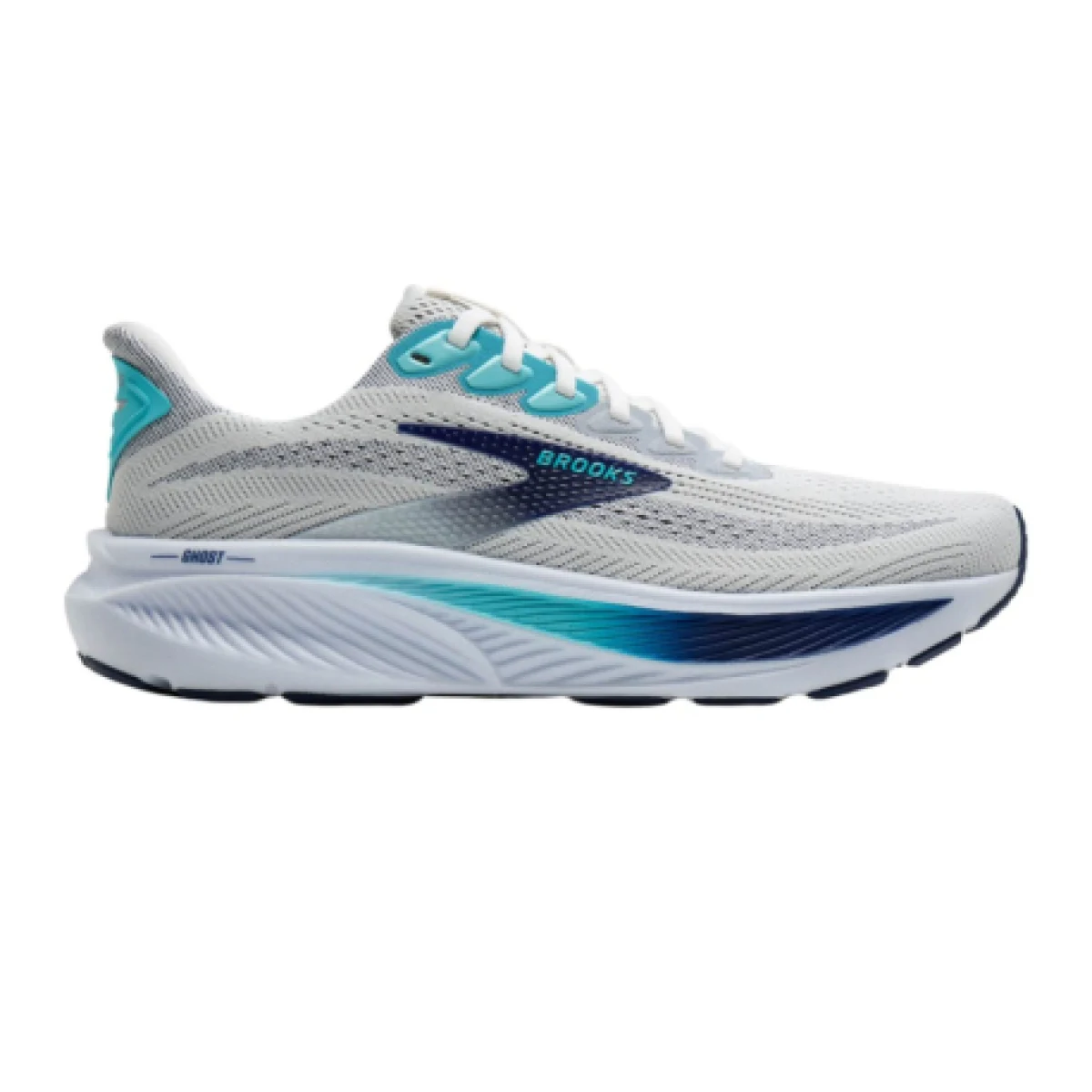 Pánská běžecká obuv BROOKS Ghost 17 M white beacon blue ipanema · záber 1