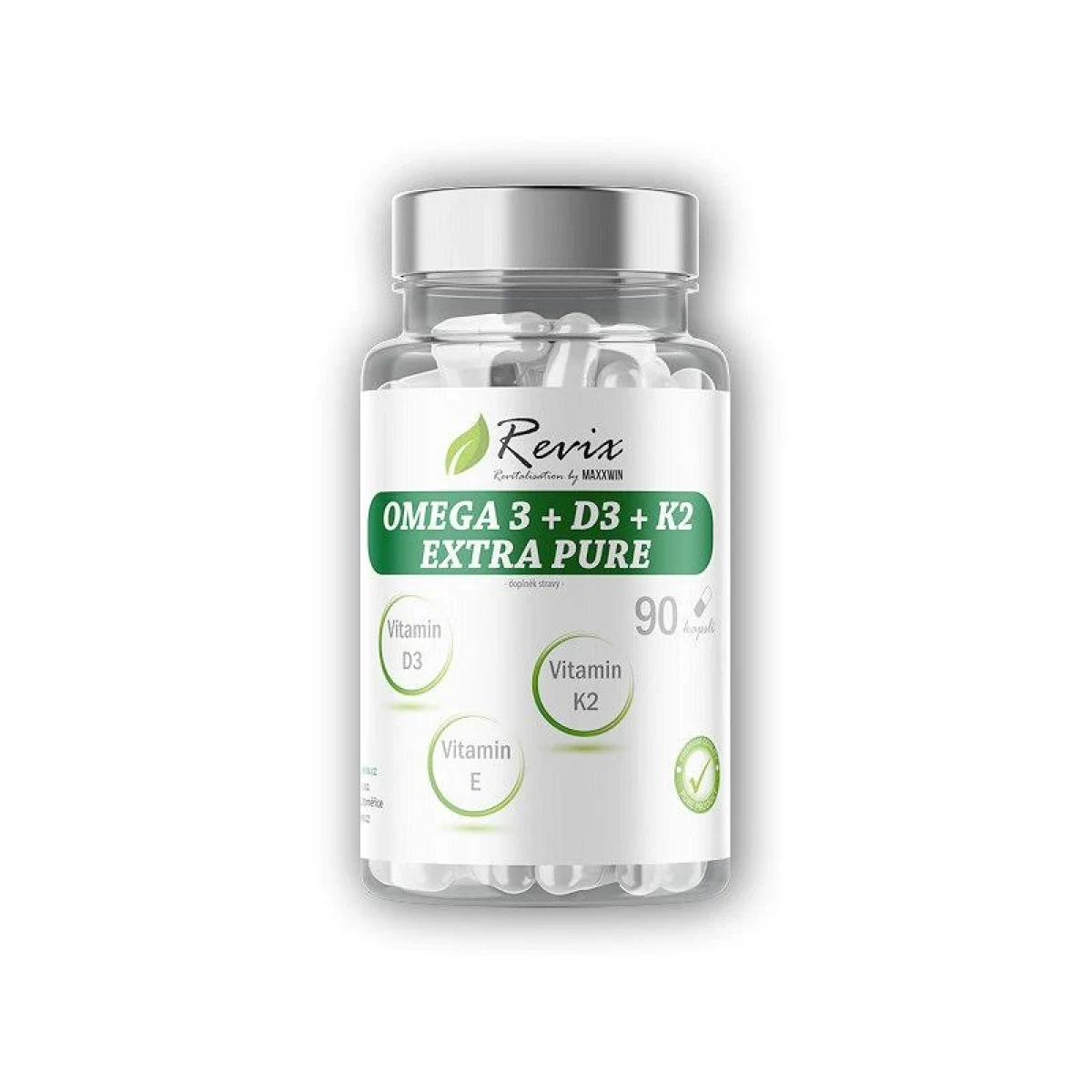 Revix Omega 3 + D3 K2 Extra pure 90 kapslí · záber 2