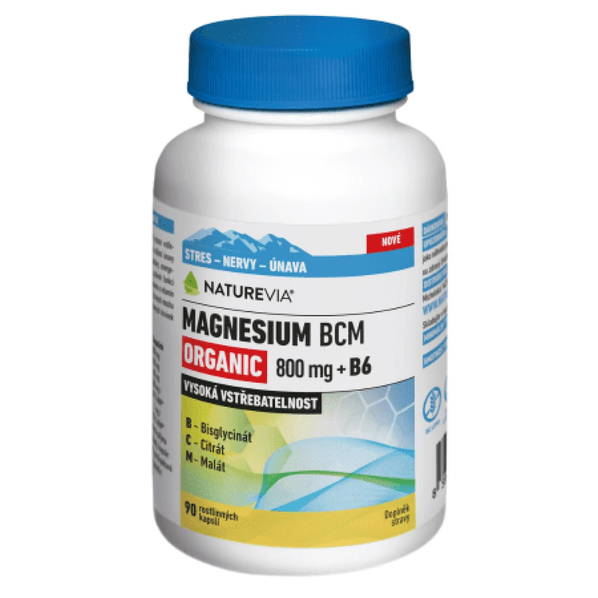 NATUREVIA Magnesium BCM organic 800 mg + B6 90 kapsúl · záber 1