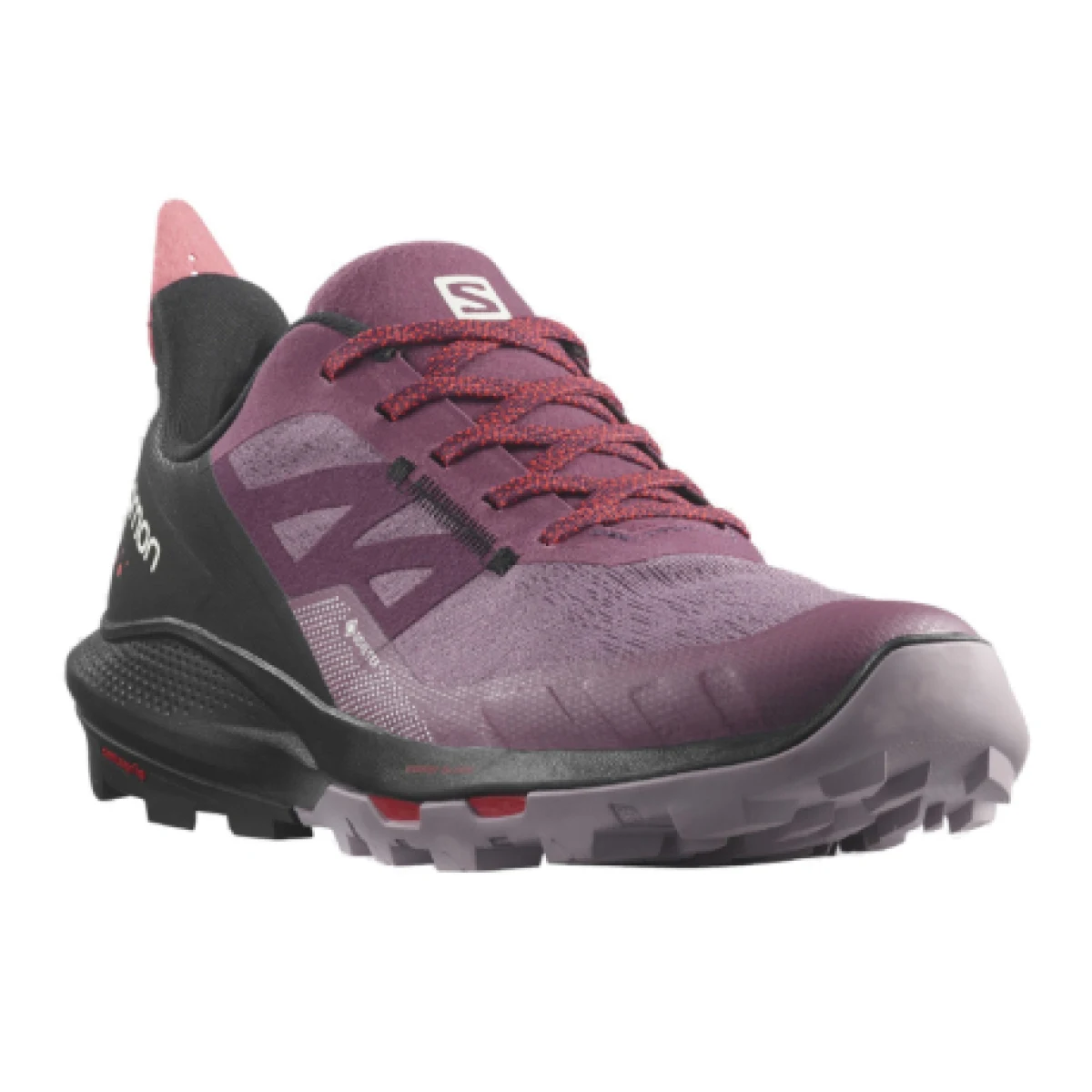 Dámská nízká turistická obuv SALOMON OUTpulse GTX W tulipwood black poppy red · záber 1