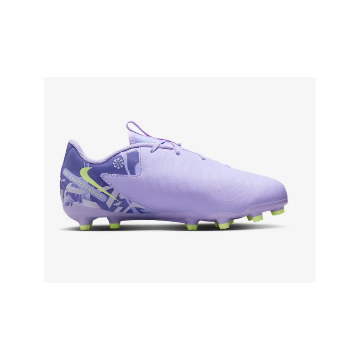 Chlapecké fotbalové kopačky outdoorové NIKE Phantom GX 2 Academy Jr FG MG purple agate barely volt · záber 4