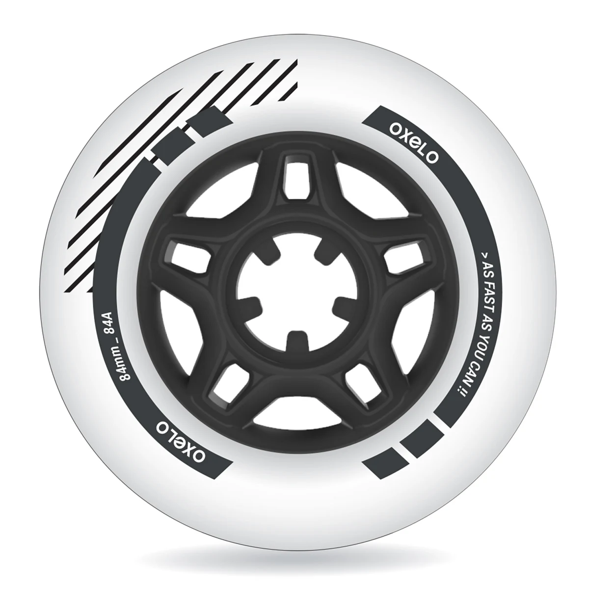 OXELO 4 kolieska na fitness inline korčule 84 mm 84 A biele bez · záber 2