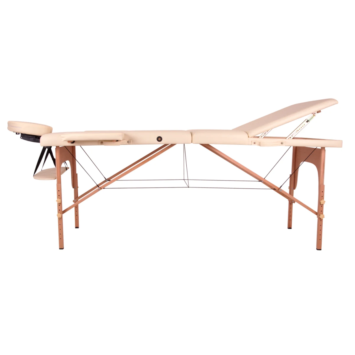 Masážne lehátko inSPORTline Japane 195x70x62-84 cm 3-dielne drevené · záber 5