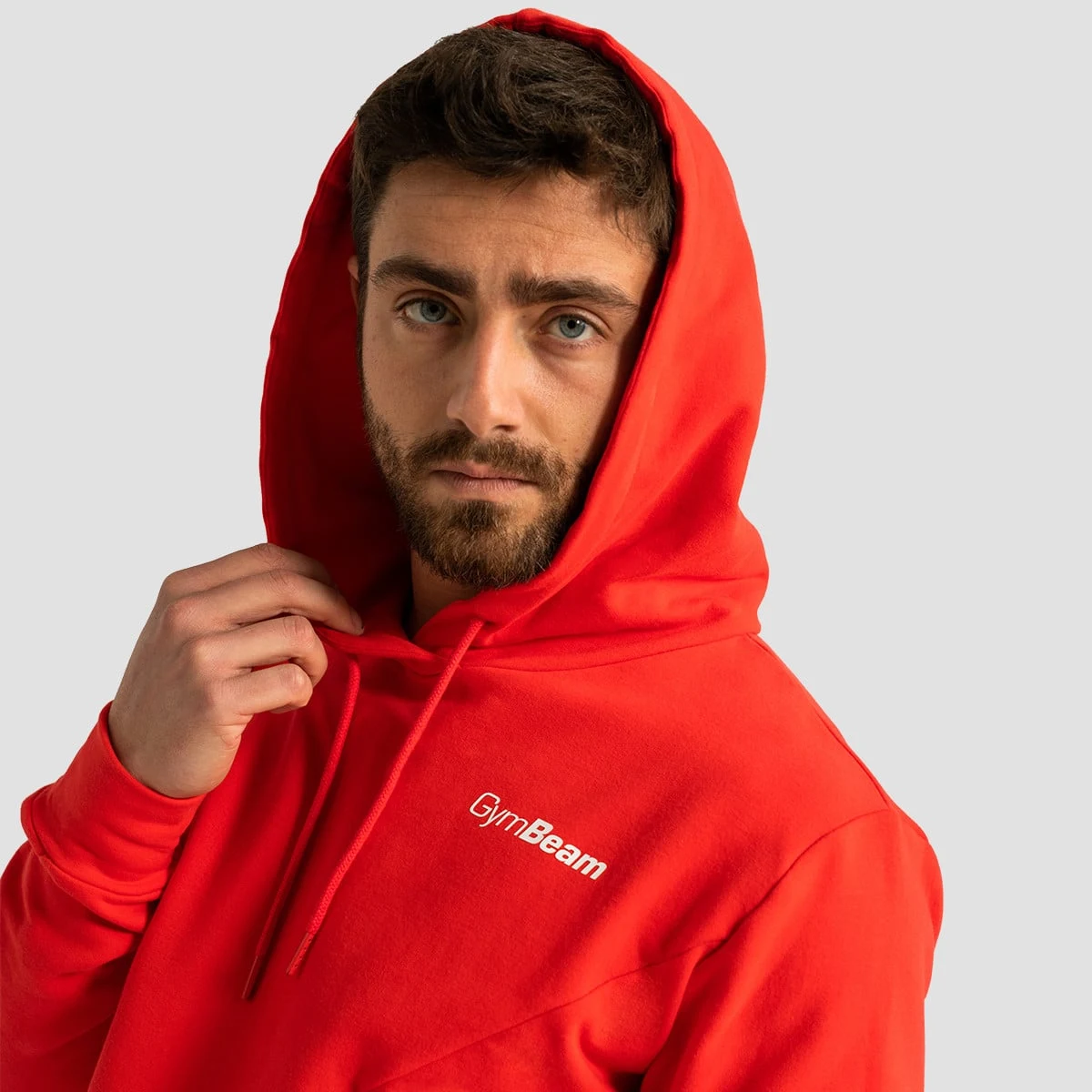 GymBeam Mikina Limitless Hoodie Hot Red - Barva: Červená | Hmotnost: 0,86 kg · záber 2