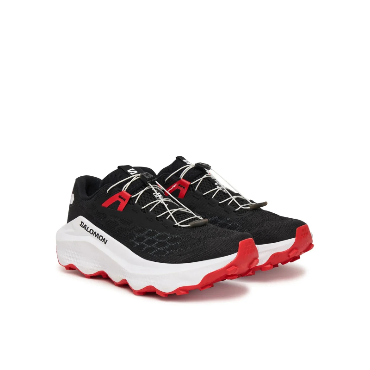 Pánska bežecká trailová obuv SALOMON Ultra Glide 4 M black white fiery red · záber 2