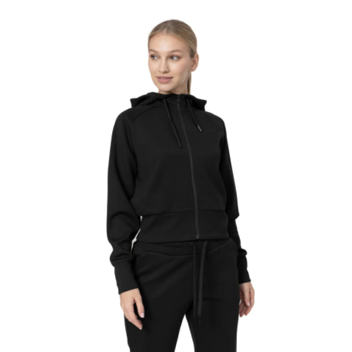 Dámská mikina se zipem 4F WOMENS SWEATSHIRT BLD027-20S-DEEP BLACK · záber 1