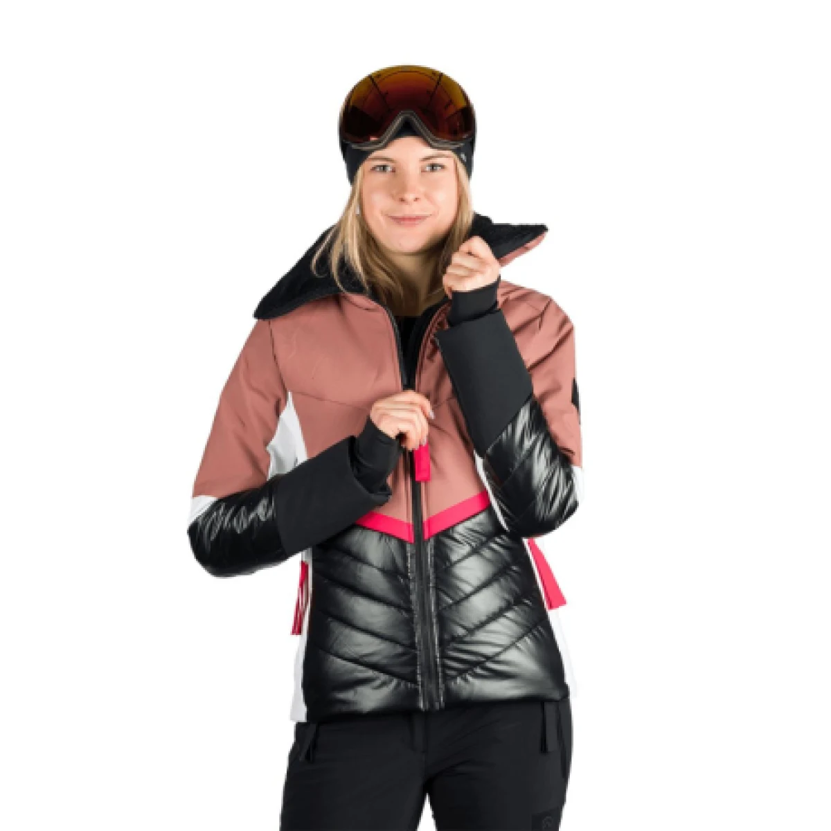 Dámska lyžiarska bunda NORTHFINDER JADA-521roseblack · záber 1