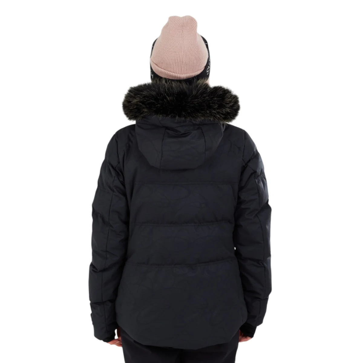 Dámska lyžiarska bunda FUNDANGO Elyra Fur Padded Jacket-905- black embossed · záber 3