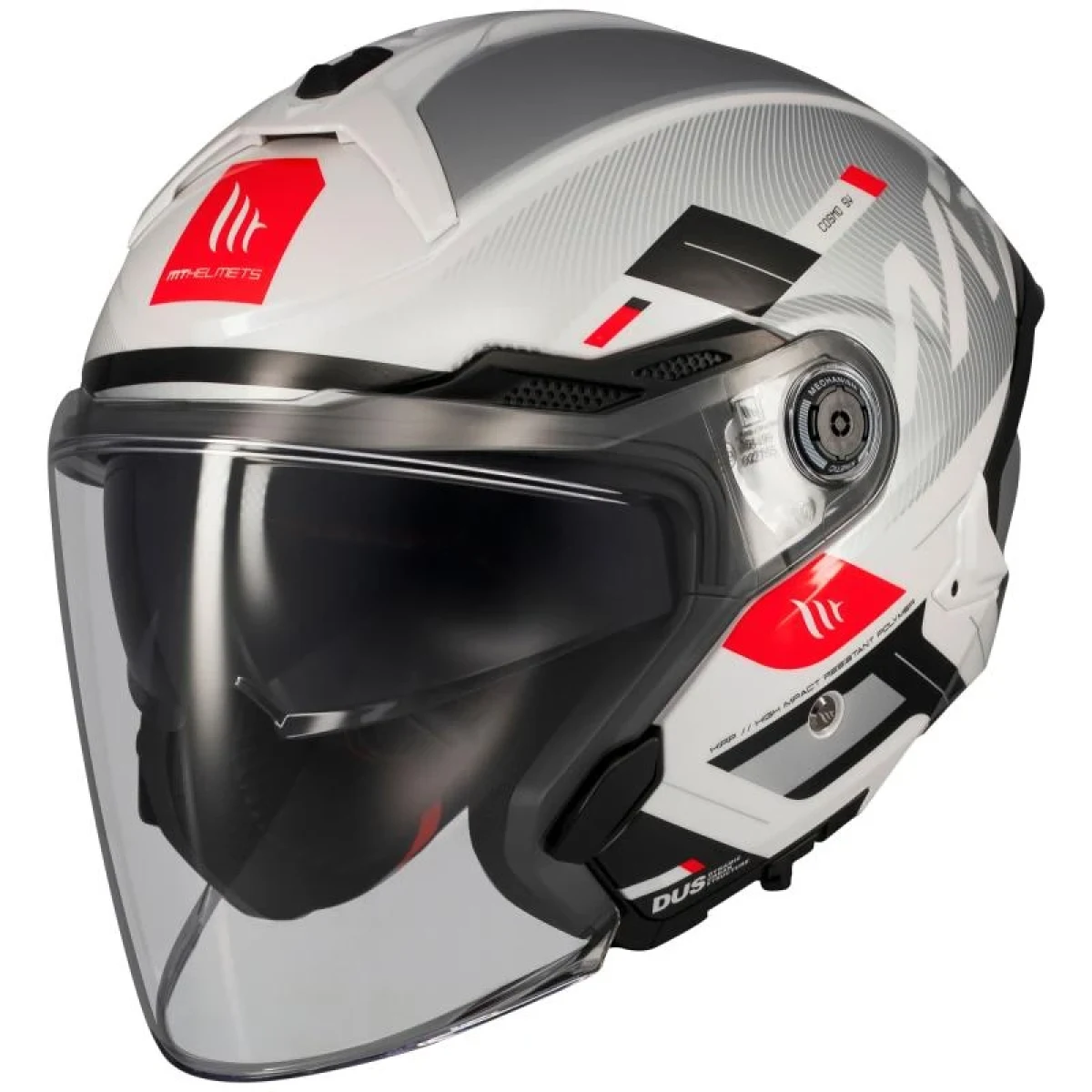 MT Helmets Cosmo SV Silence bílo-šedá - Velikost: 56-57 | Barva: Biela · záber 1