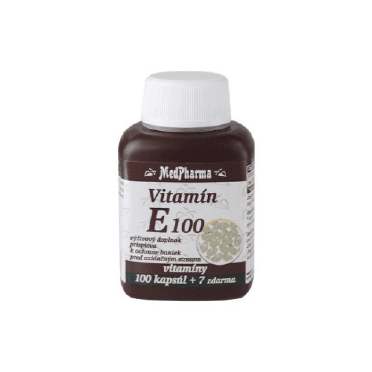 MEDPHARMA Vitamín E 100 mg 100 + 7 tabliet ZADARMO · záber 1