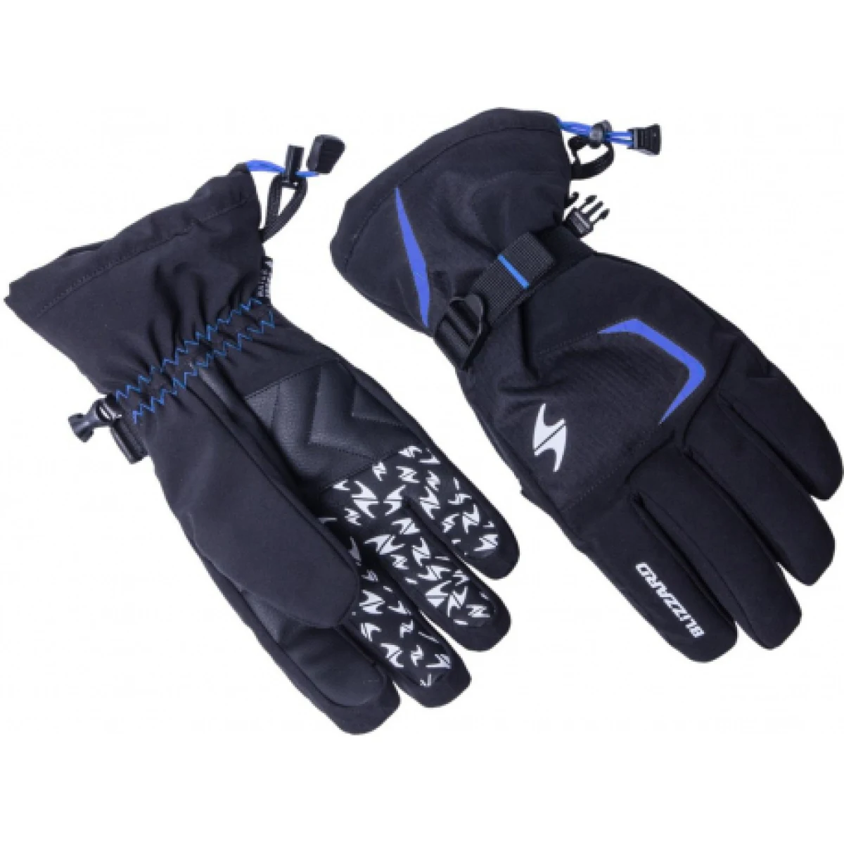 Lyžiarske rukavice BLIZZARD Reflex ski gloves, black blue · záber 1