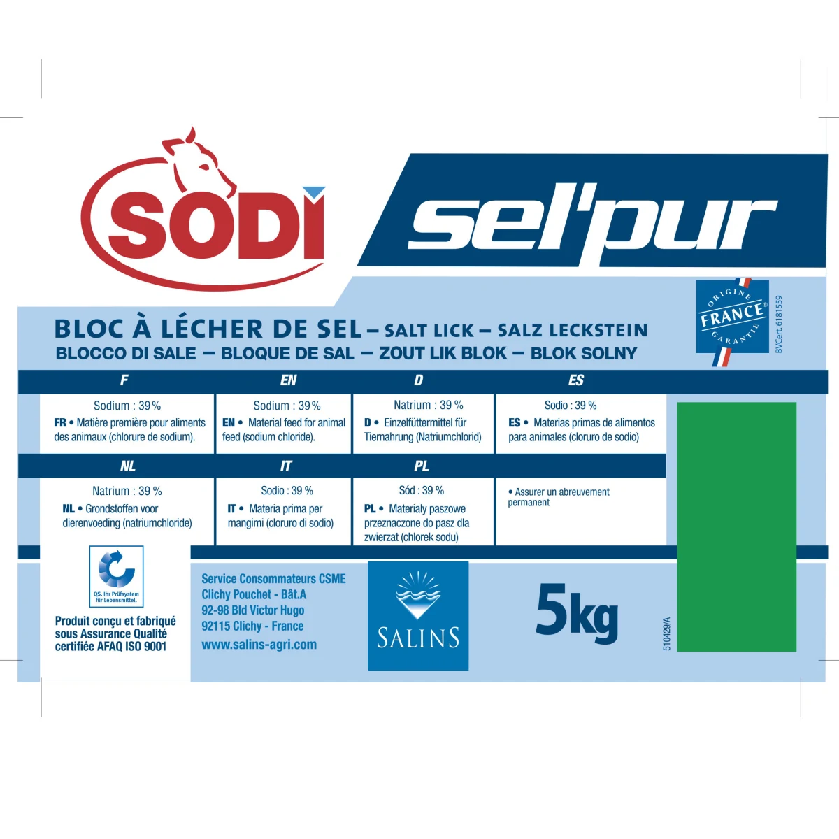 SODI SODI Sel'pur kamenná soľ pre kone a poníky 5 kg 5 kg · záber 2