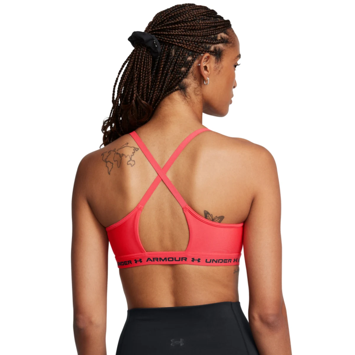 Dámska tréningová športová podprsenka UNDER ARMOUR UA Crossback Low Bra-RED · záber 5