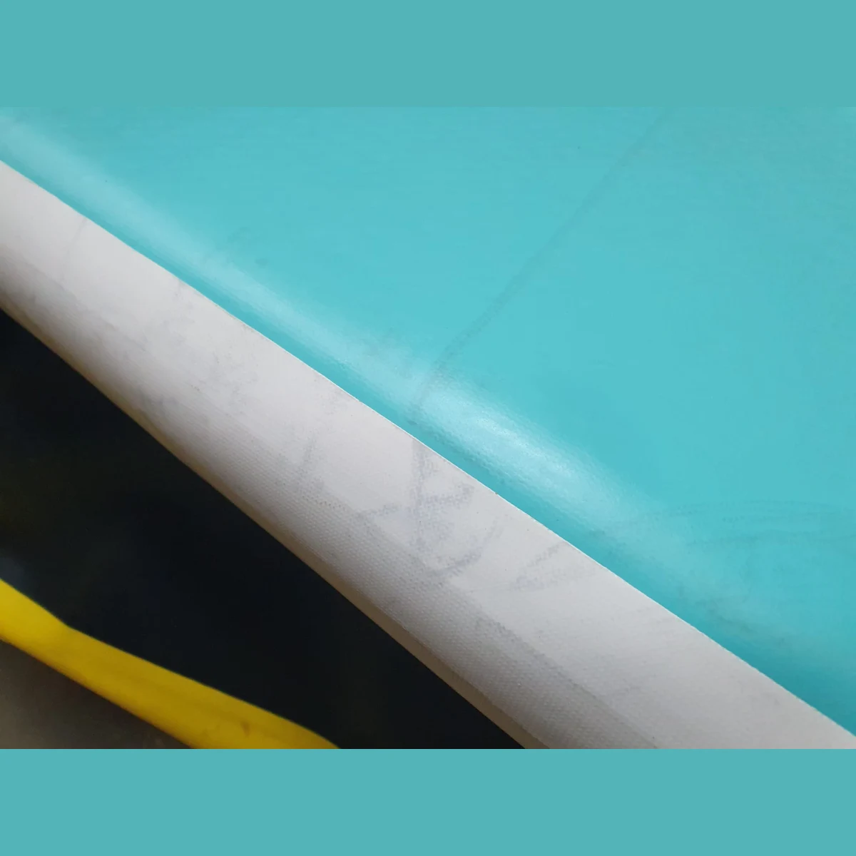 Airtrack MASTER nafukovací žíněnka 400 x 100 x 10 cm - modrozelená - bílá - 2. jakost · záber 3