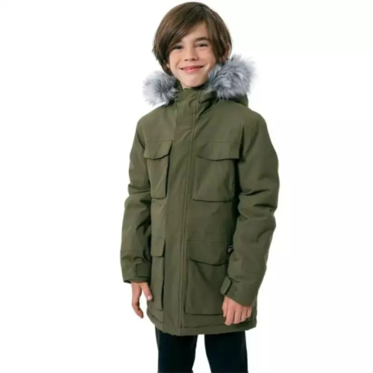Chlapecká bunda 4F JUNIOR BOYS JACKET JKUM001-43S-KHAKI · záber 1