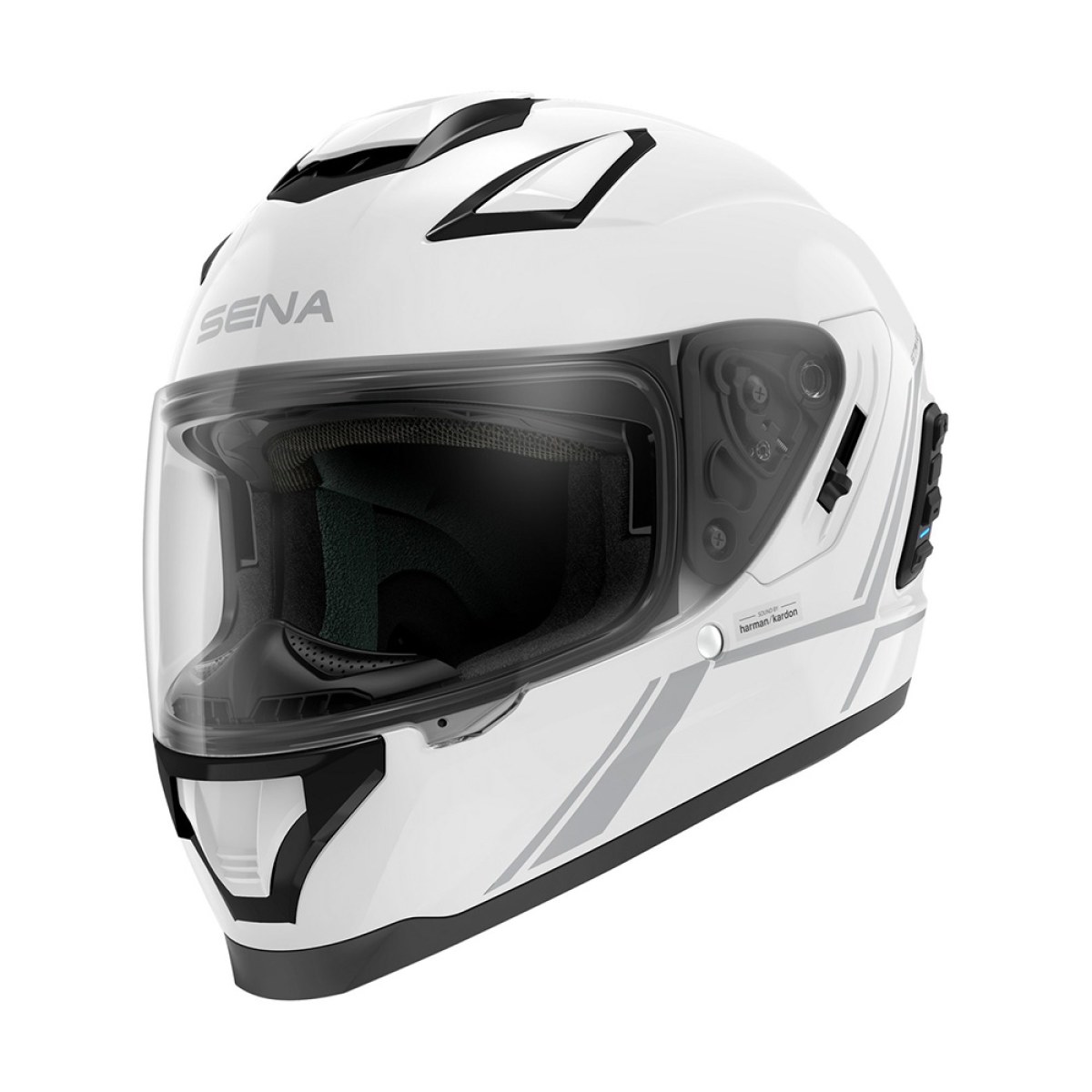 Sena SENA Stryker s Mesh headsetem lesklá bílá lesklá biela - M (57-58) · záber 1