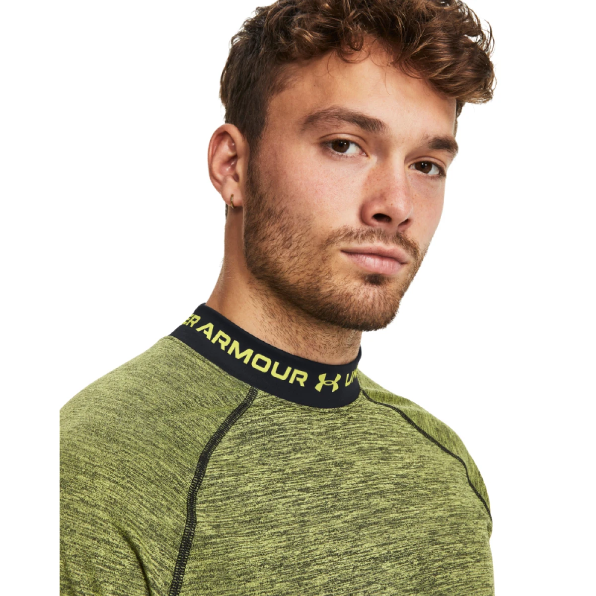 Pánské kompresní tričko s dlouhým rukávem UNDER ARMOUR UA CG Armour Twist Mock-YLW · záber 4