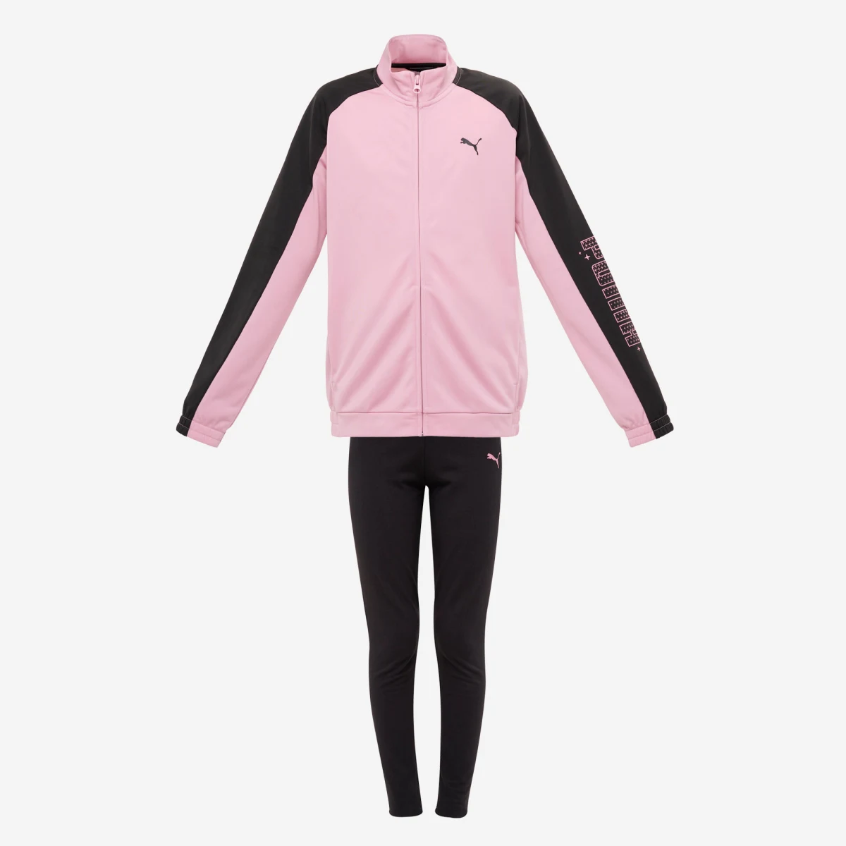 PUMA PUMA dievčenská polyesterová športová súprava ružovo-čierna 6-7 r (122 cm) · záber 2