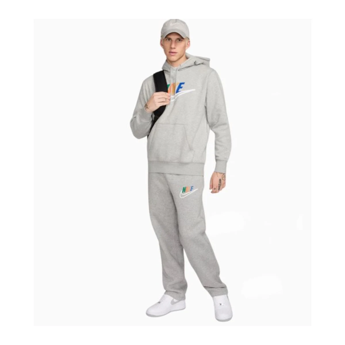 Pánské tepláky NIKE M NK CLUB BB OH PNT FTURA BLCK-063 DK GREY HEATHER SMOKE GRY · záber 3