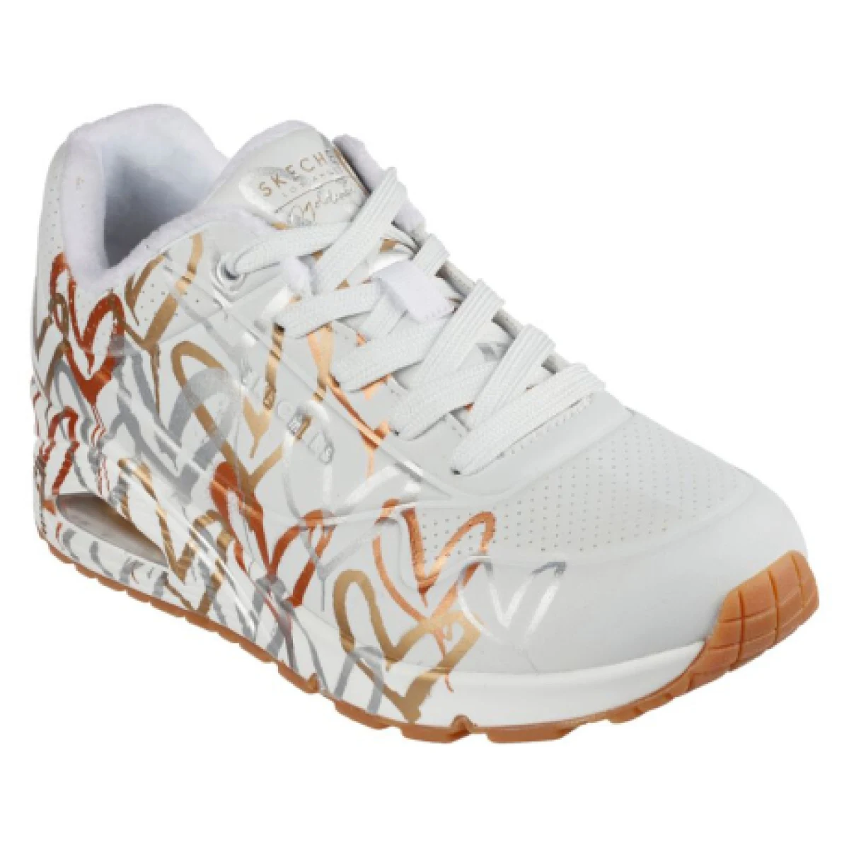 Dámská rekreační obuv SKECHERS Uno Metallic Love W white gold · záber 1