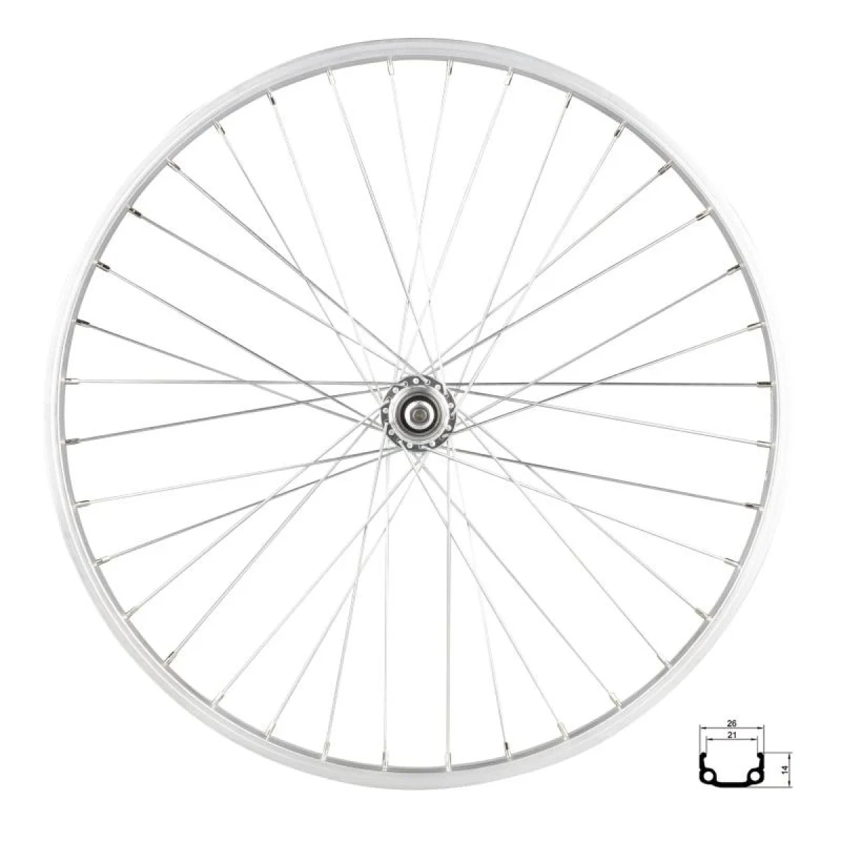REMERX Kolo zadní RMX 21, 507x21, stříbrné, náboj F80429 · záber 1