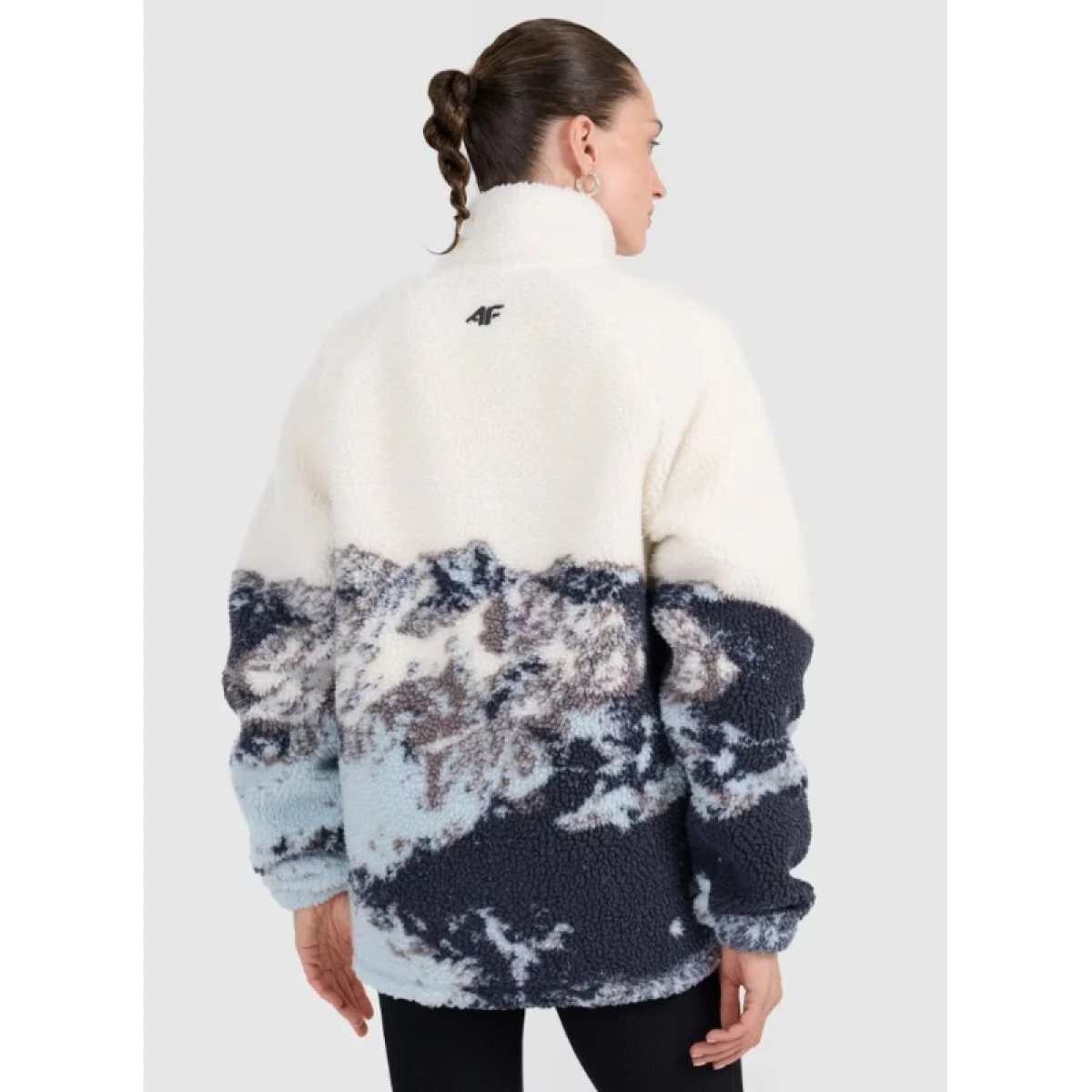 Dámská fleecová mikina se zipem 4F FLEECE U351-WAW25TFLEU351-90A-MULTICOLOUR ALLOVER · záber 4