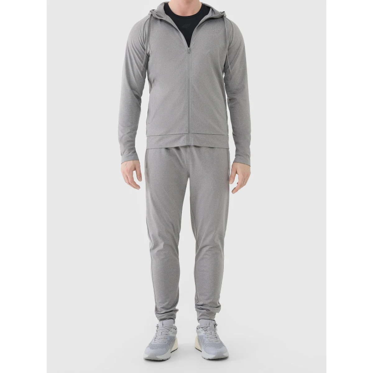Pánska tréningová mikina so zipsom 4F SWEATSHIRT FNK M631-25M-GREY MELANGE · záber 4