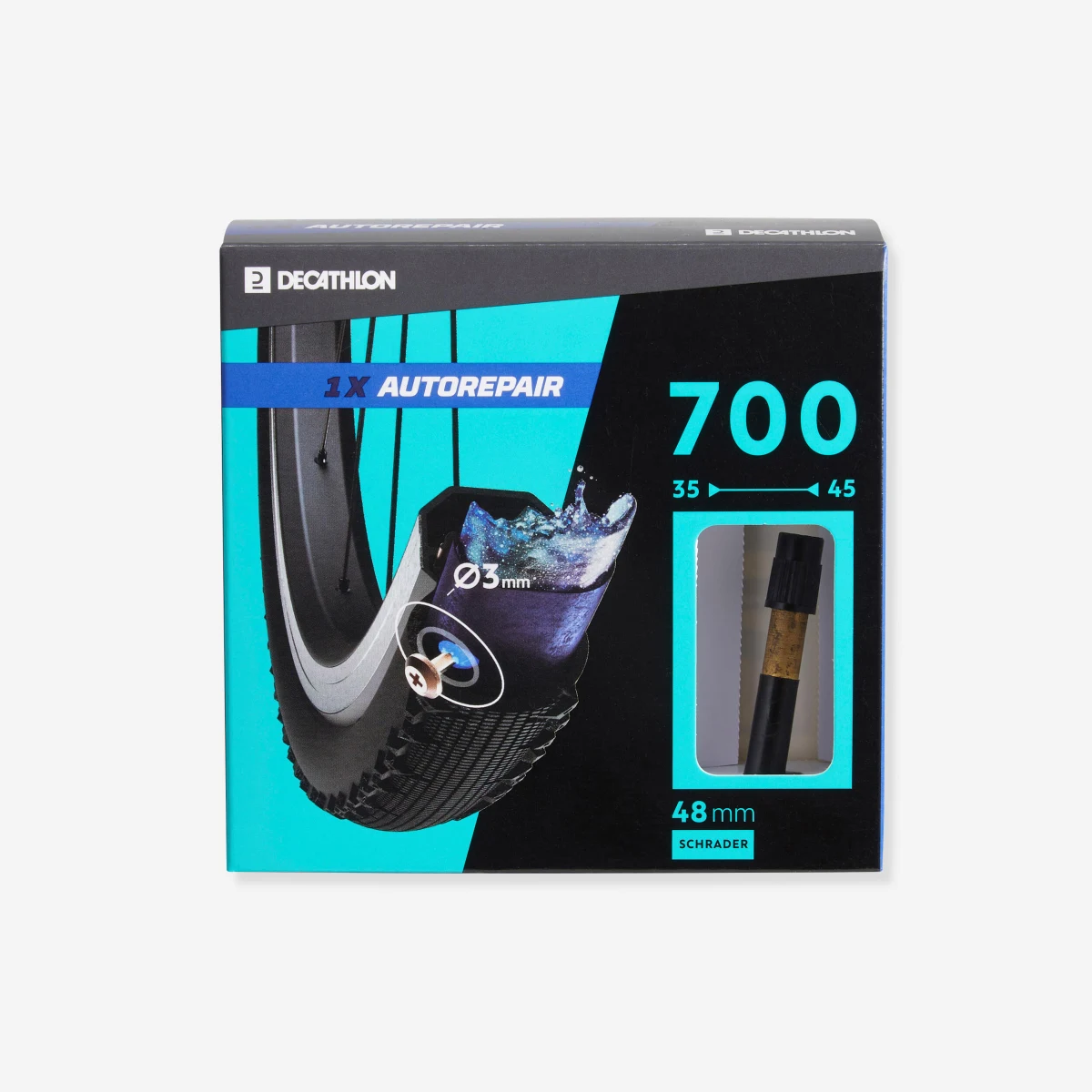 DECATHLON SAMOOPRAVNÁ DUŠA 700 × 35/45 SCHRADER bez · záber 1