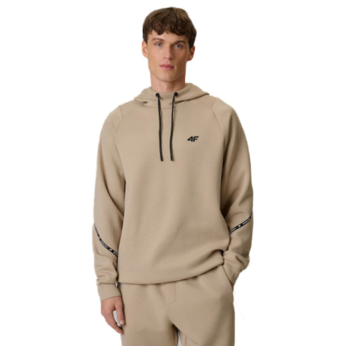 Pánska mikina s kapucňou 4F SWEATSHIRT M2238-83S-BEIGE · záber 1
