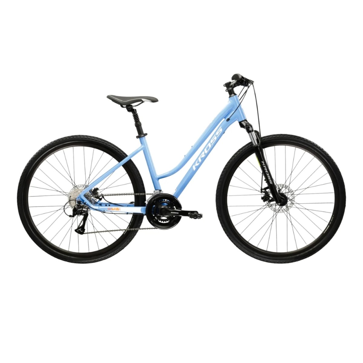 Kross Evado 3.0 28" - model 2025 modrá / biela / lesk - M (17", 158-170 cm) · záber 1
