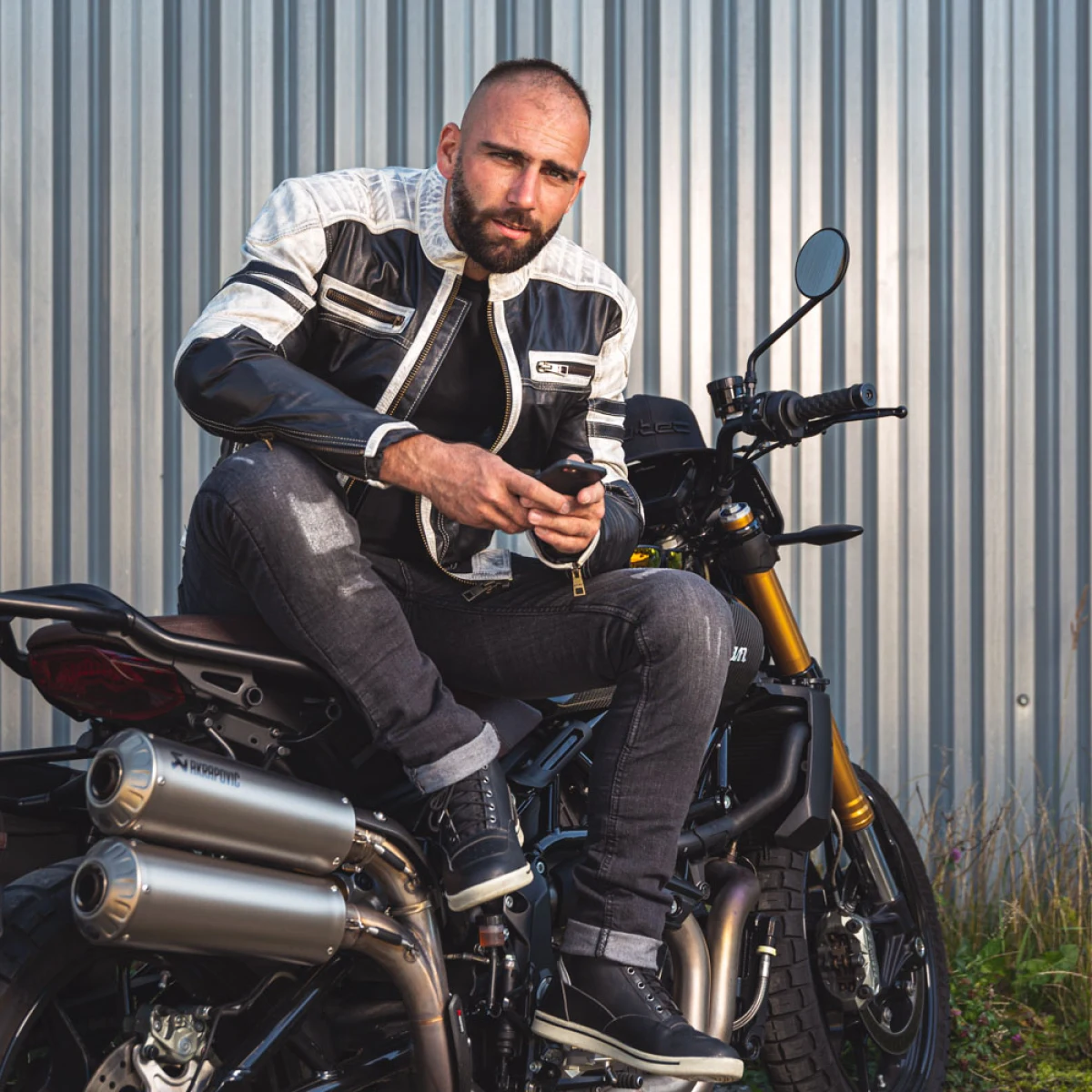 Moto topánky W-TEC Culabus Farba čierno-šedá, · záber 2
