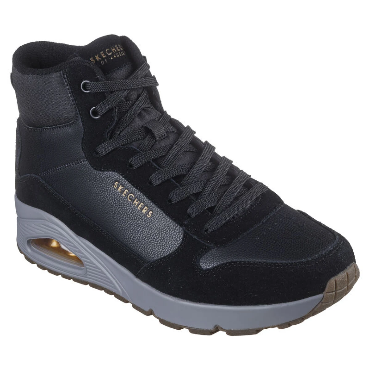 Pánské kotníkové zimní boty SKECHERS Uno Mid Sneaker black · záber 3