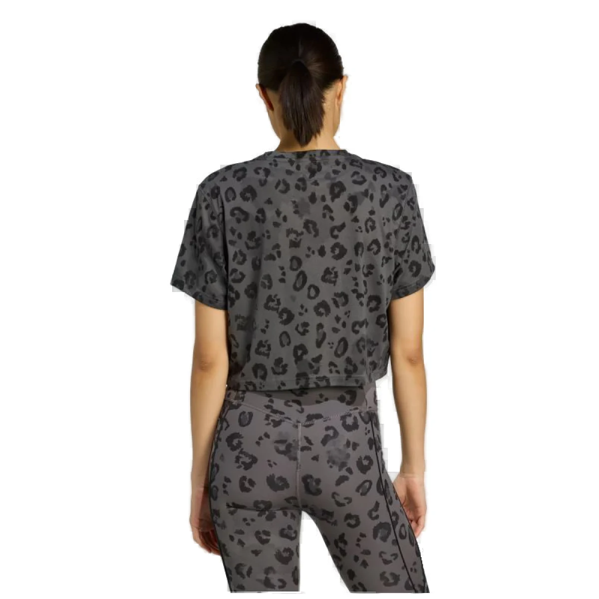 Dámské tričko s krátkým rukávem ADIDAS WE T-SHIRT AOP GREY FIVE PRINT · záber 2