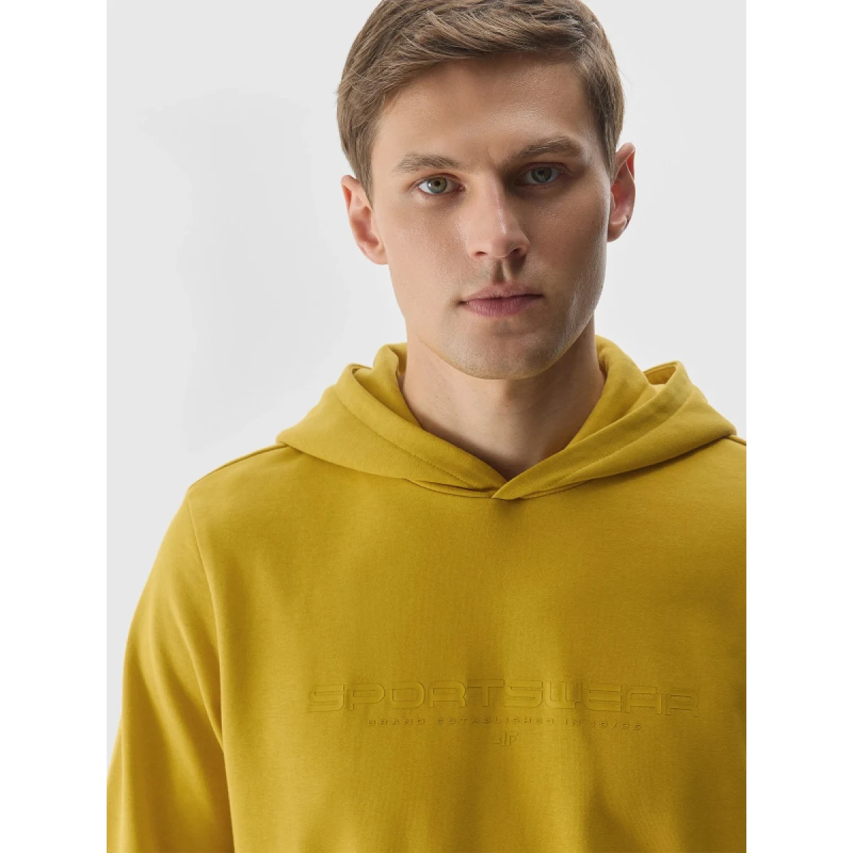 Pánska mikina s kapucňou 4F SWEATSHIRT-WSS24TSWSM0948-71S-YELLOW · záber 5