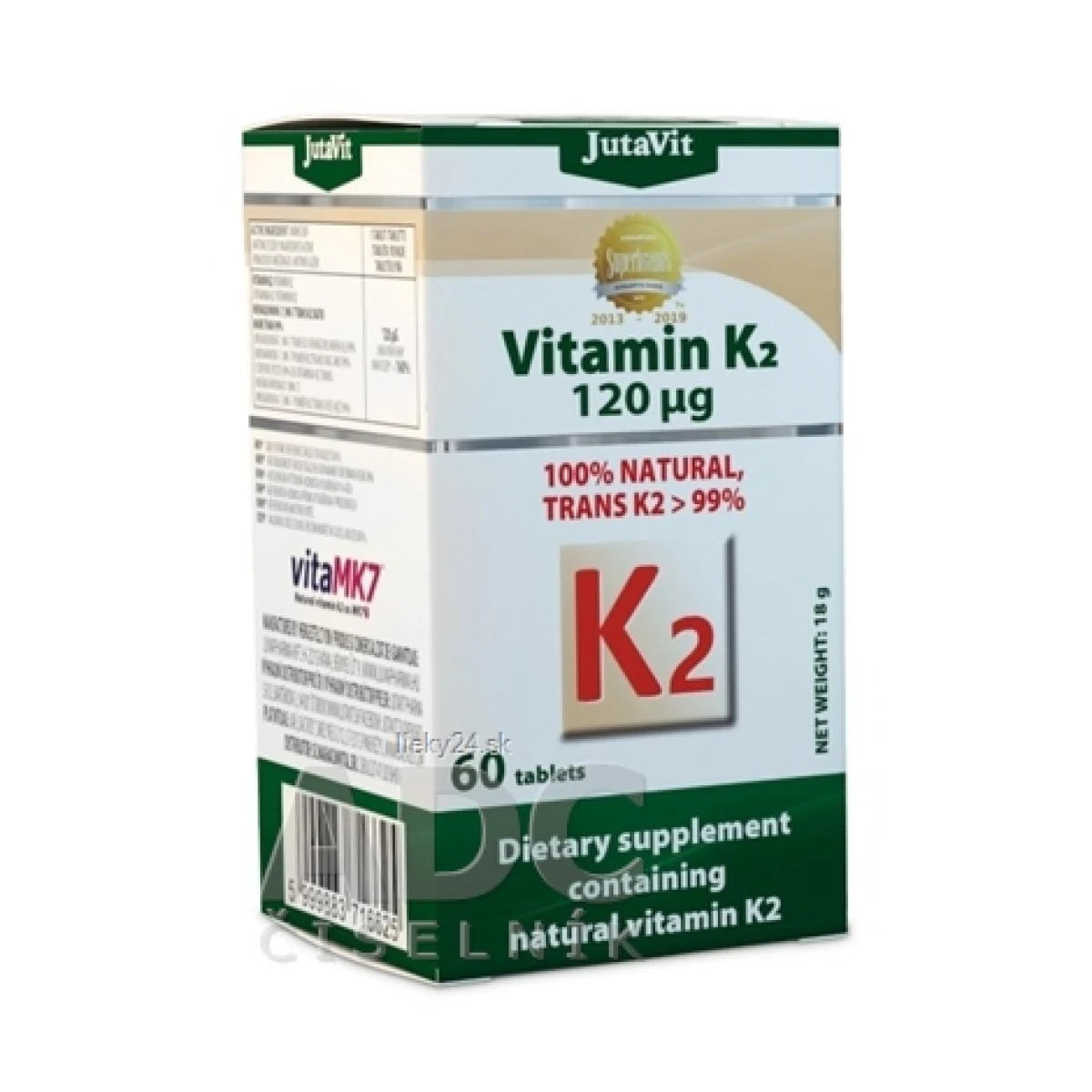JutaVit Vitamín K2 prírodný 120 µg 60tbl · záber 3