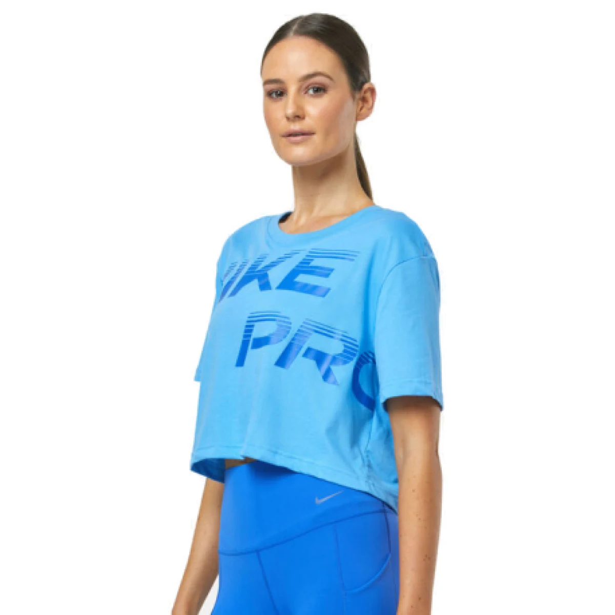Dámské tréninkové tričko s krátkým rukávem NIKE PRO W GRX SS-FQ4985-412-UNIVERSITY BLUE · záber 1