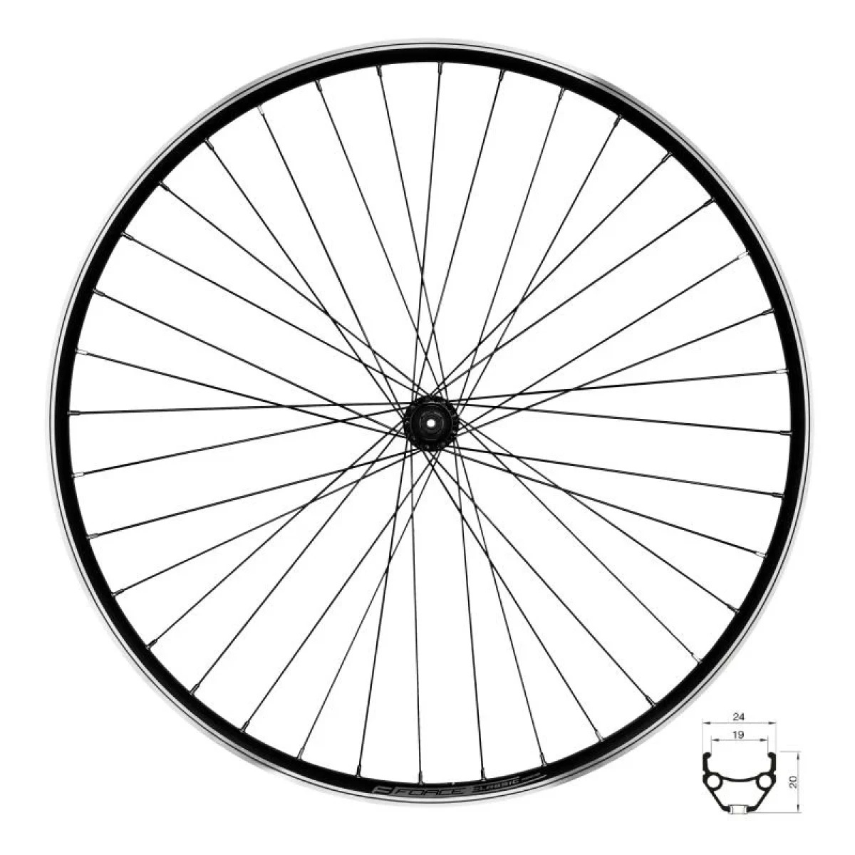 Force Kolo přední CLASSIC 622x19 V HBTX500 36d · záber 1