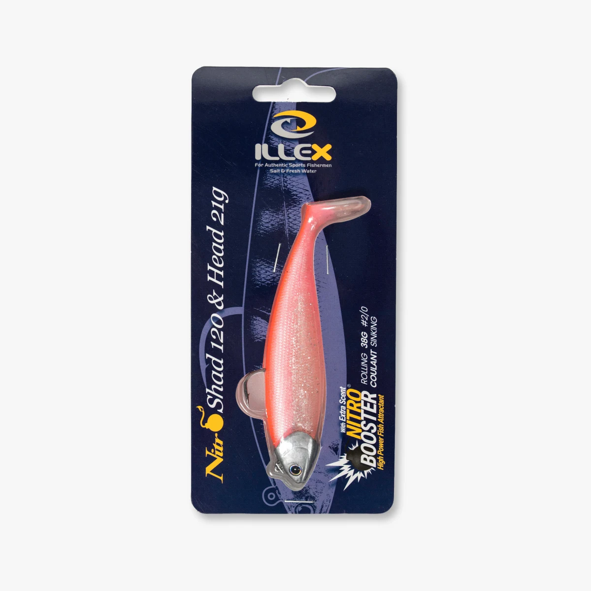 ILLEX ILLEX Nitro Shad 120 set prívlačovej nástrahy predpripravený 21g Super Pink bez · záber 1