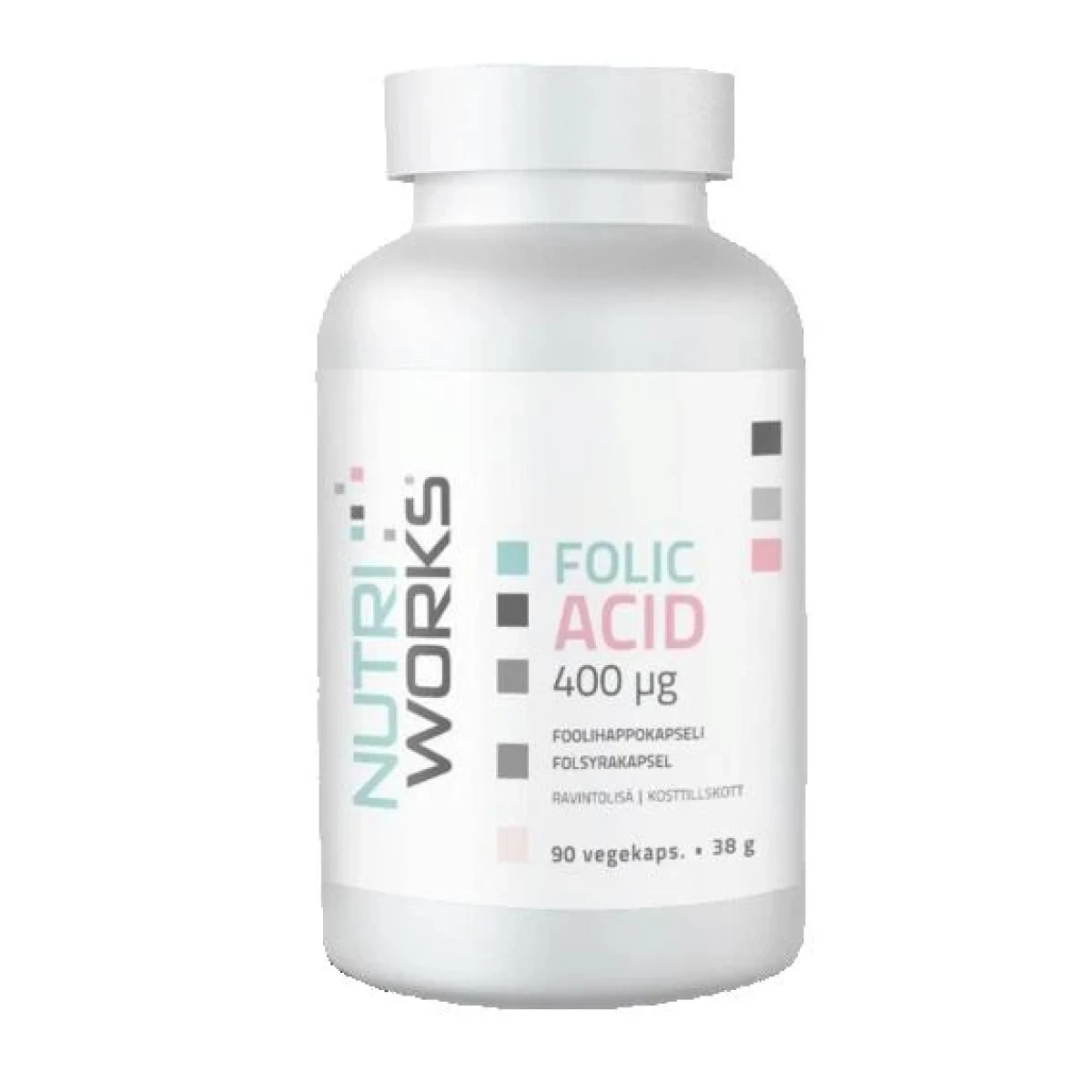 NutriWorks Folic Acid 400g 90 kapslí · záber 1