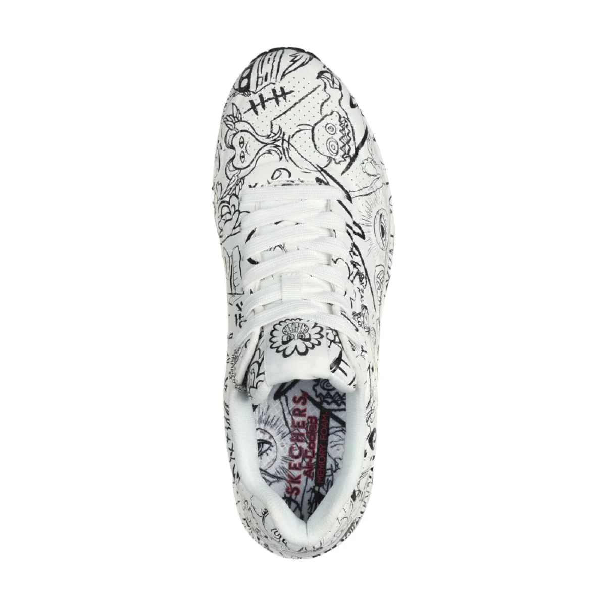 Dámská rekreační obuv SKECHERS Uno Process Sketch W white black · záber 4