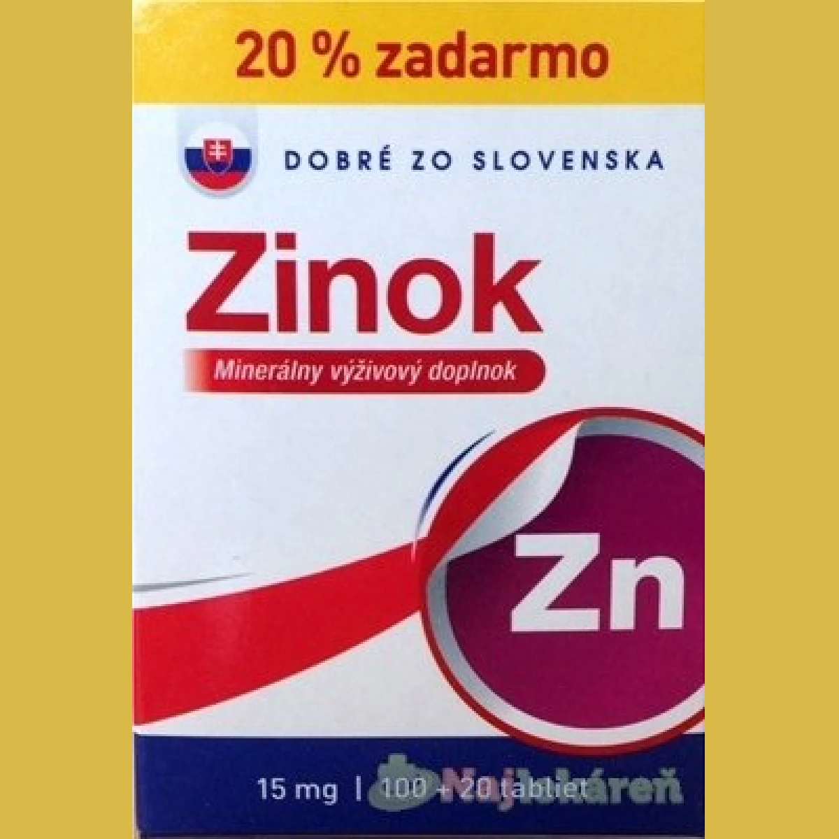 Dobré zo Slovenska Zinok 15 mg 120 tabliet · záber 1