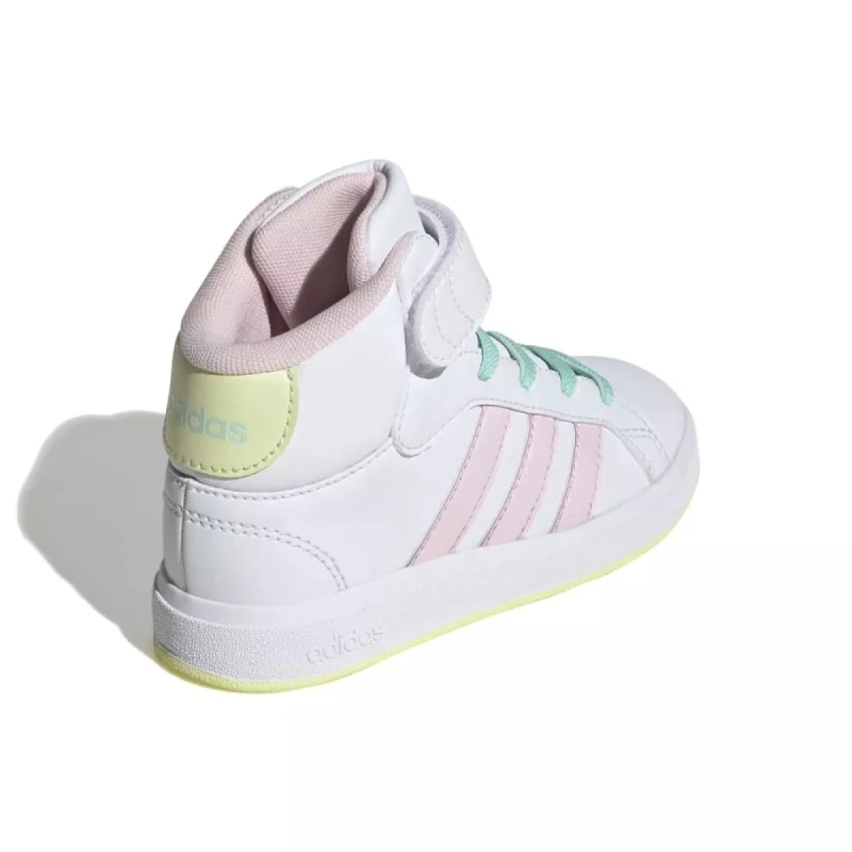 Dívčí rekreační obuv ADIDAS Grand Court Mid cloud white clear pink ice yellow · záber 4