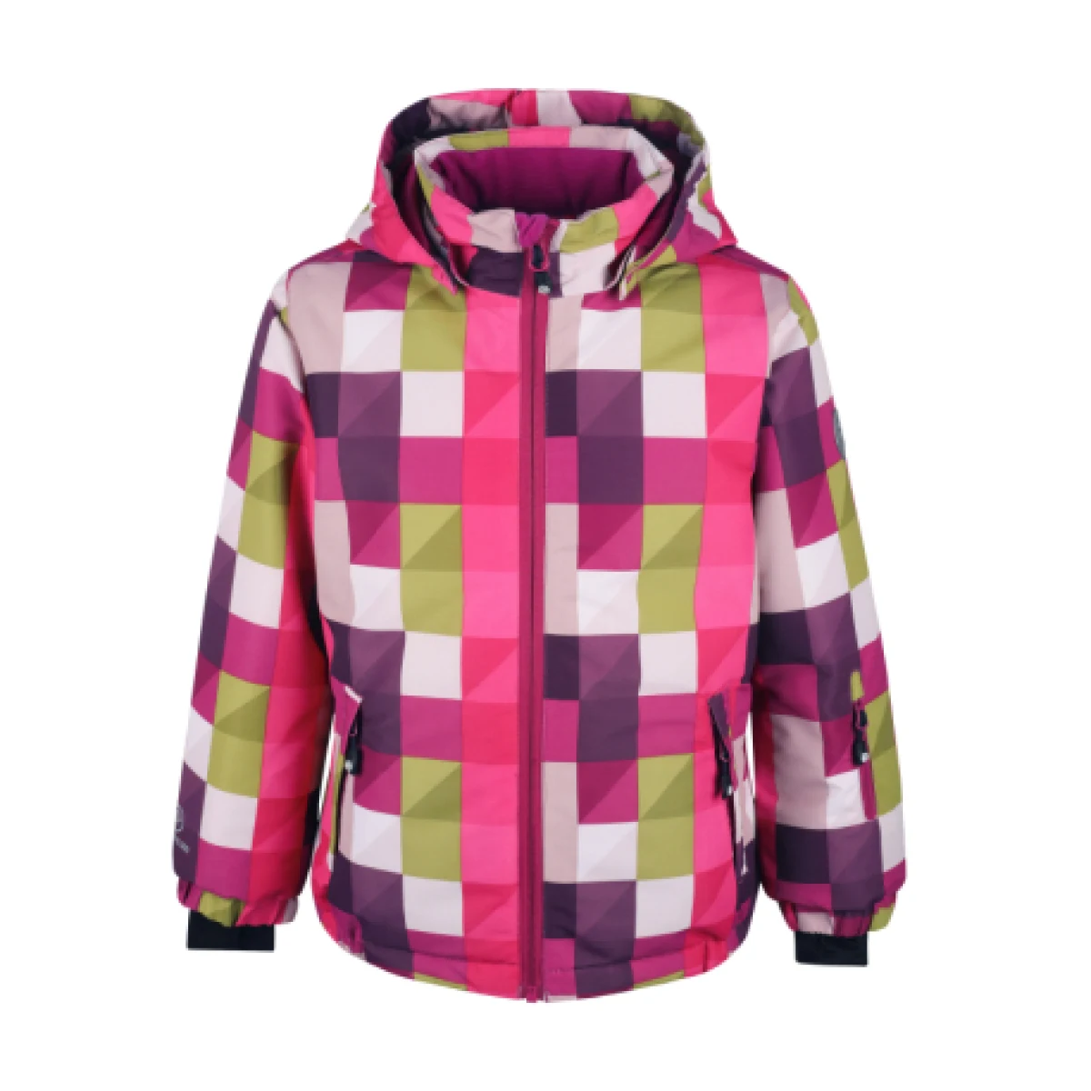 Dievčenská lyžiarska bunda COLOR KIDS Ski jacket AOP, AF 10.000, festival fuchsia 740688.5885 · záber 1